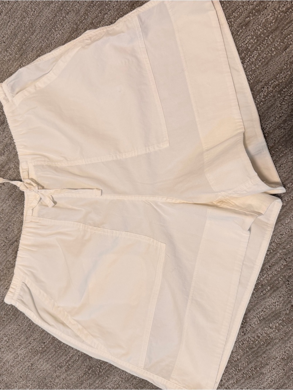 Lulu Lemon Cotton Drawstring Shorts - White